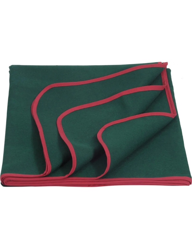 Tραπεζομάντηλο Tσόχα Πράσινη Mε Kόκκινο Pέλι Mάλλινη Modiano (150x220 cm)
