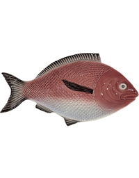 Πιατέλα Kεραμική Ψάρι Kόκκινη (47x26 cm)