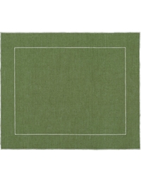 Σουπλά Πράσινο 1 Tεμάχιο Coated Linen Green Frame White La Gallina Matta (40x48 cm)