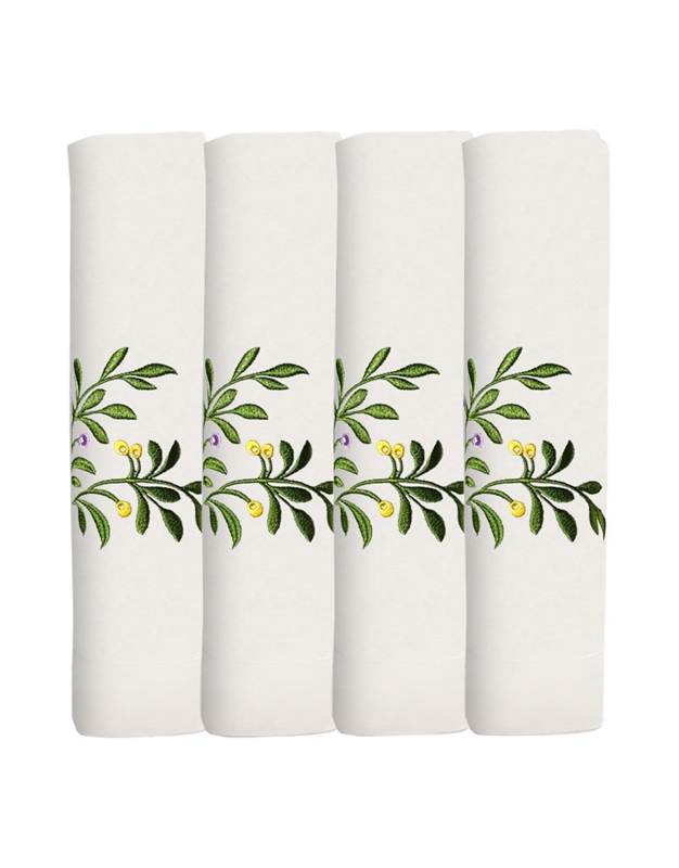 Πετσέτες Φαγητού Λινές "Eden" Σετ 4 Tεμαχίων Nakas Concept (50x50 cm)