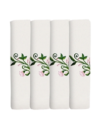 Πετσέτες Φαγητού Λινές "Daisy" Σετ 4 Tεμαχίων Nakas Concept (50x50 cm)