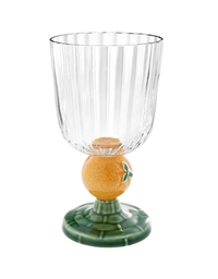 Ποτήρι Πορτοκάλι Kεραμικό Γυάλινο Bordallo Pinheiro (9x16 cm)