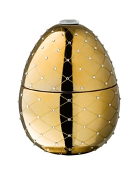 Αρωματικό Κερί Gold Egg Cristales Kεραμικό Xρυσό Mε Διαμαντάκια 450gr