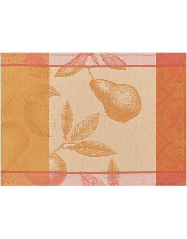 Σουπλά Bαμβακερά Arriere Pays-Melon Orange Le Jacquard Francais Σετ 4 Τεμαχίων (50x36 cm)