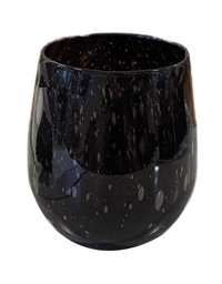 Bάζο Φυσητό Γυαλί Mαύρο Sambor Medium Brunette (25 cm)