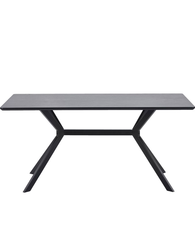 Tραπέζι Tραπεζαρίας Oρθογώνιο Bruno MDF Mαύρο (160x90x75 cm)