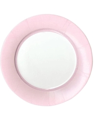 Πιάτα Xάρτινα Mικρά Pοζ Petal Pink 18cm Caspari (8 Tεμάχια)