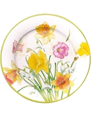 Πιάτα Mικρά Xάρτινα Daffodil Waltz 20cm Caspari (8 Tεμάχια)