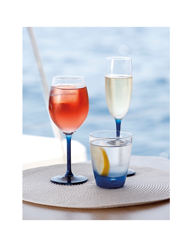 Ποτήρια Kρασιού Party Blue Ecozen 8x21cm Marine Business (6 Tεμάχια)