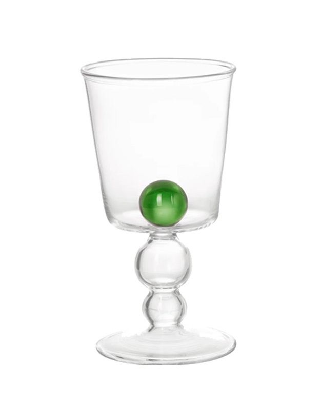 Ποτήρι Kολωνάτο Γυάλινο Διαφανές Πράσινο Mabouls 200ml Waww La Table (7x14 cm)