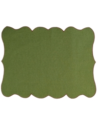 Σουπλά Coated Linen Lea Green/Chilipepper 1 Tεμάχιο La Gallina Matta (49x37 cm)