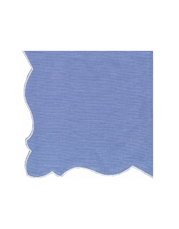 Πετσέτα Γαλάζια Coated Linen Angelina Periwinkle/White La Gallina Matta (38x38 cm)