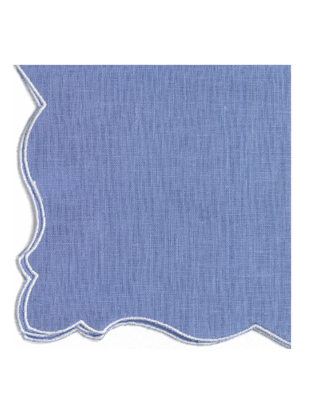 Πετσέτα Γαλάζια Coated Linen Angelina Periwinkle/White La Gallina Matta (38x38 cm)