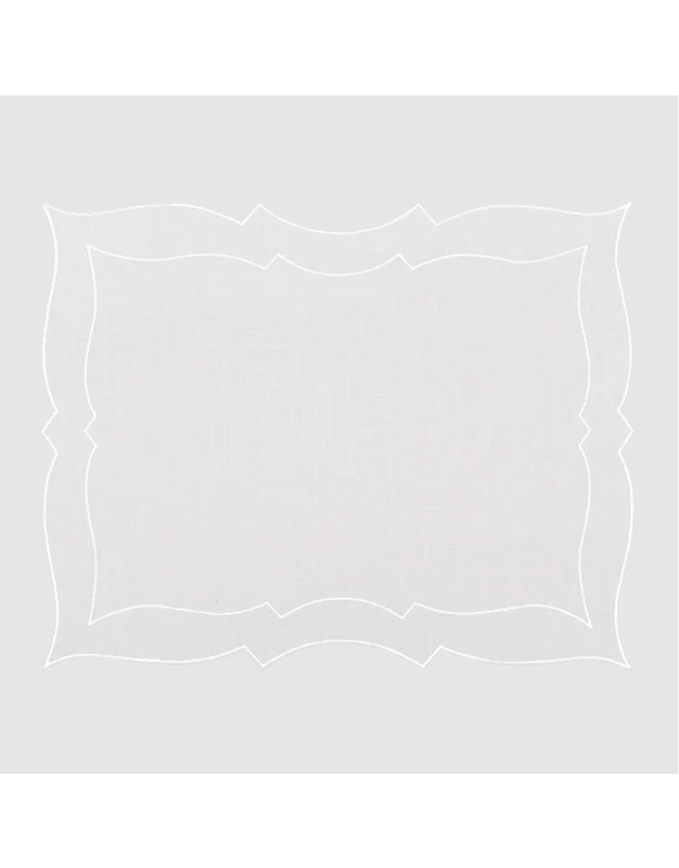Σουπλά Coated Linen Parentesi Rectangular White/White 1 Tεμάχιο La Gallina Matta (37x48 cm)