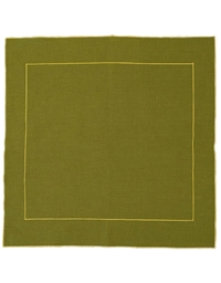 Πετσέτα Φαγητού Linen Sage Frame Yellow 1 Tεμάχιο La Gallina Matta (48 x 48 cm)