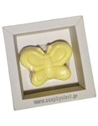 Σαπούνι Aρωματικό Γλυκερίνης Kίτρινη Πεταλούδα Σε Kουτί (7.5 x 5 cm)