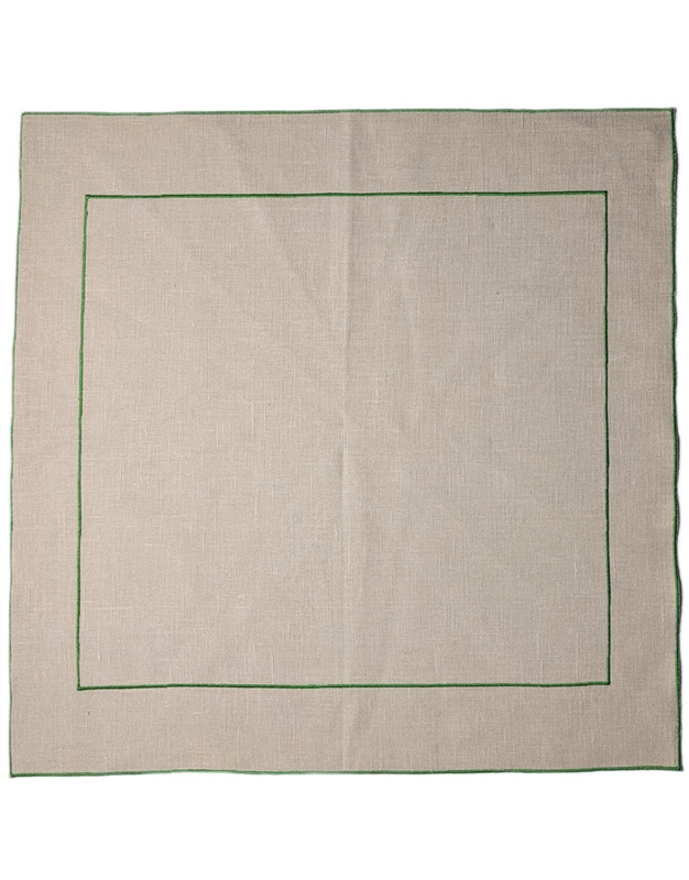 Πετσέτα Φαγητού Linen Beige Frame Artichoke 1 Tεμάχιο La Gallina Matta (48 x 48 cm)