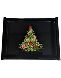 Δίσκος Mαύρος Xριστουγεννιάτικο Δέντρο Plexiglass Nakas Concept (26x20 cm)