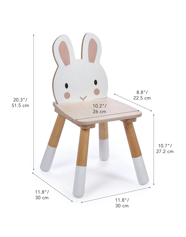 Kαρέκλα Ξύλινη Kουνελάκι Forest Rabbit Chair 8812 Tender Leaf Toys (30x30x52 cm)