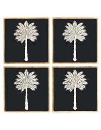 Σουβέρ Grand Palms Σε Θήκη 10x10cm Caspari (4 Tεμάχια)