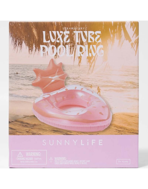 Σαμπρέλα Θαλάσσης Φράουλα Luxe Strawberry Pink Sunnylife (120x105x90 cm)