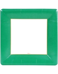 Σετ Πιάτων 8 Τεμαχίων για Φαγητό (Grosgrain Emerald) 25.4 cm Caspari 