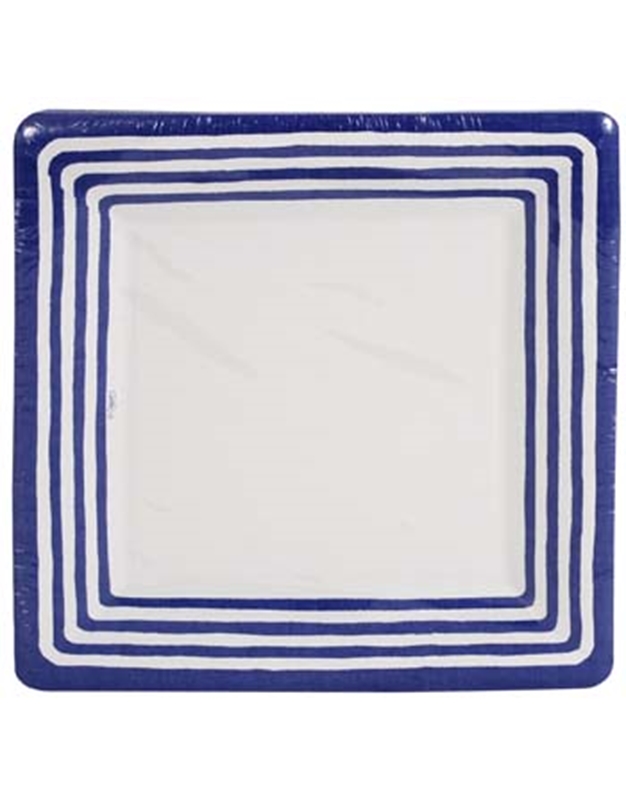 Σετ Πιάτων 8 Τεμαχίων για Φαγητό (Navy Blue)  25.4 cm Caspari