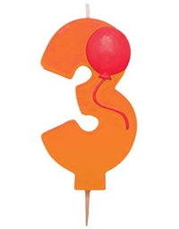 Κεράκι Μπαλόνι ''Noύμερο 3'' Creative Converting