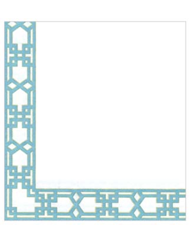 Σετ Χαρτοπετσέτες 15 Τεμαχίων (Lattice Turquoise Paper Linen) 12.5cm x 12.5cm Caspari