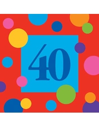 Σετ Χαρτοπετσέτες 16 Τεμαχίων 32.7x32.4 cm (''40'' Birthday) 