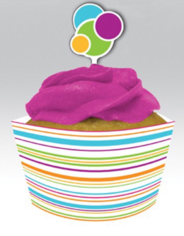 Συσκευασία για Cupcake (12 τμχ) ''Happy Dots''