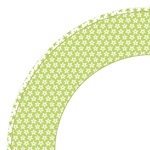 Σετ Πιάτων 8 τεμαχίων ''Green Calico'' 25 cm. Caspari