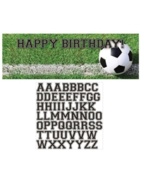 Banner "Sports Fanatic Soccer"/"Happy Birthday"