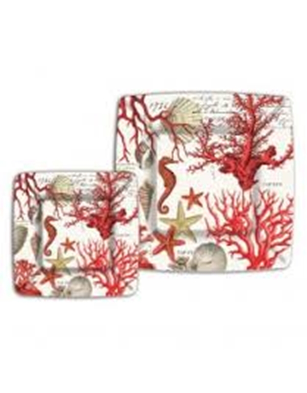Πιάτα μικρά "Red Coral" 19 x 19 cm Michel Design Works (8 τεμάχια) 