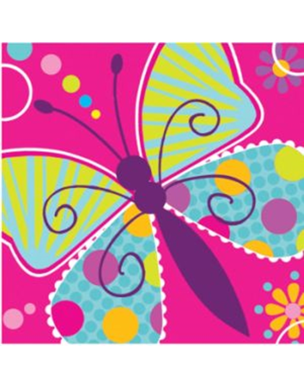 Χαρτοπετσέτες Μικρές "Butterfly Sparkle" 12.5cm x 12.5cm Converting Converting (16 τεμάχια)