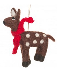 Στολίδι Δέντρου ''Hanging Deer with Knitted scarf''