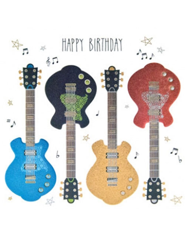 Ευχετήρια Κάρτα Γενεθλίων "Happy Birthday Guitars" C1870