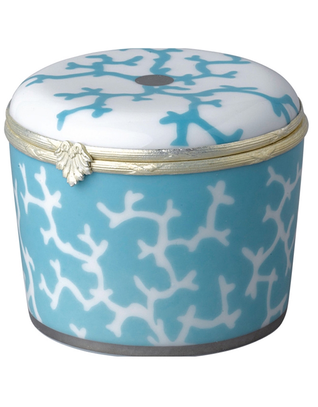 Candle Box Cristobal Turquoise -  RAYNAUD LIMOGES (7 cm)