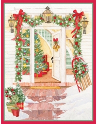 Xριστουγεννιάτικη Κάρτα "Open Door/Gate" Caspari 