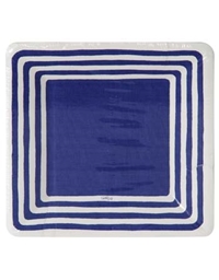 Σετ Πιάτων 8 Τεμαχίων για Σαλάτα και Γλυκό (Stripe Border Blue) 17.8 cm Caspari 
