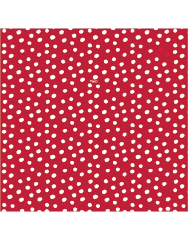 Χριστουγεννιάτικο Σετ Πιάτων 8 Τεμαχίων για Γλυκό ''Small Dots Red'' 17.8 cm Caspari 