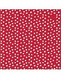 Χριστουγεννιάτικο Σετ Πιάτων 8 Τεμαχίων για Γλυκό ''Small Dots Red'' 17.8 cm Caspari 