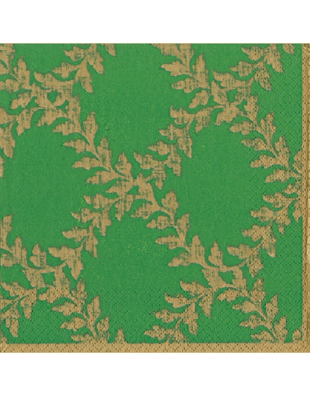 Χριστουγεννιάτικες Χαρτοπετσέτες "Green Acanthus Trellis" Caspari 16.5cm x 16.5cm (20 τεμάχια)