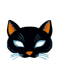 Ευχετήρια Κάρτα Halloween "Cat Mask" Caspari