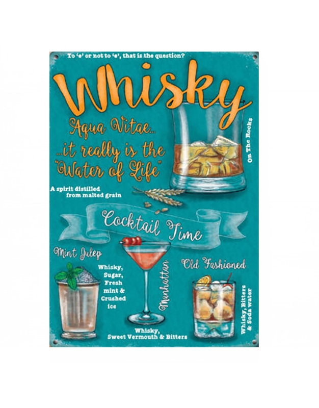 Πινακίδα Μεταλλική Mini Whiskey Cocktail 