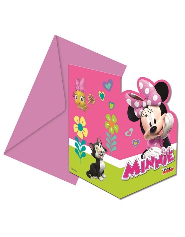 Προσκλήσεις & Φάκελα Minnie Happy Helpers Disney (6 τεμάχια)