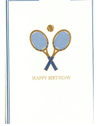 Ευχετήρια κάρτα Γενεθλίων ''Tennis Blue'' Caspari