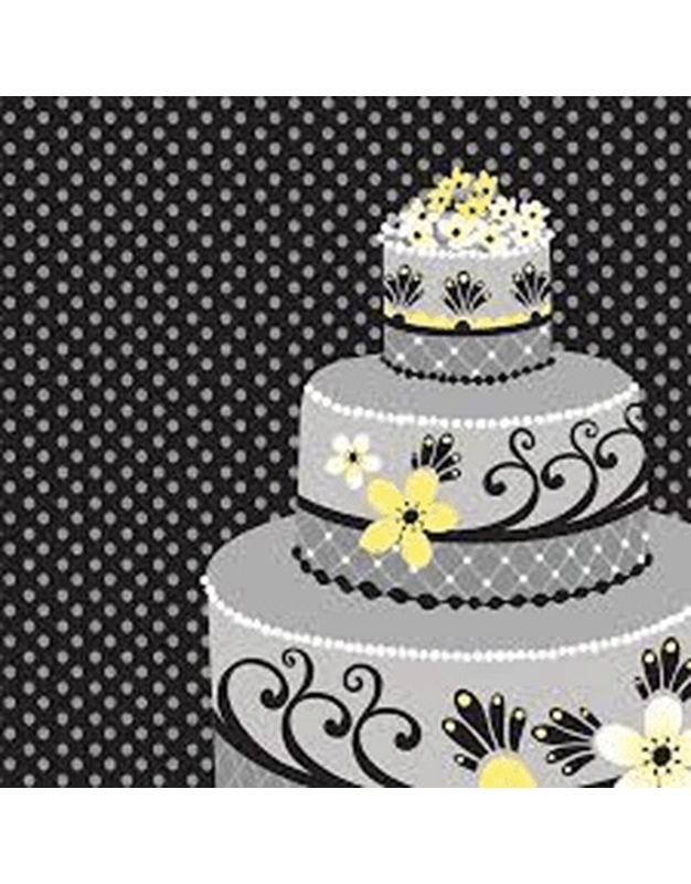 Σετ Χαρτοπετσέτες 16 τεμαχίων ''Chic Wedding Cake'' (32.7x 32.3cm) Creative Converting