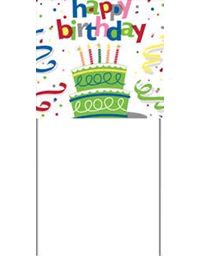 Banner ''Happy Birthday Cake'' Creative Converting (35.56 x 38.1cm)