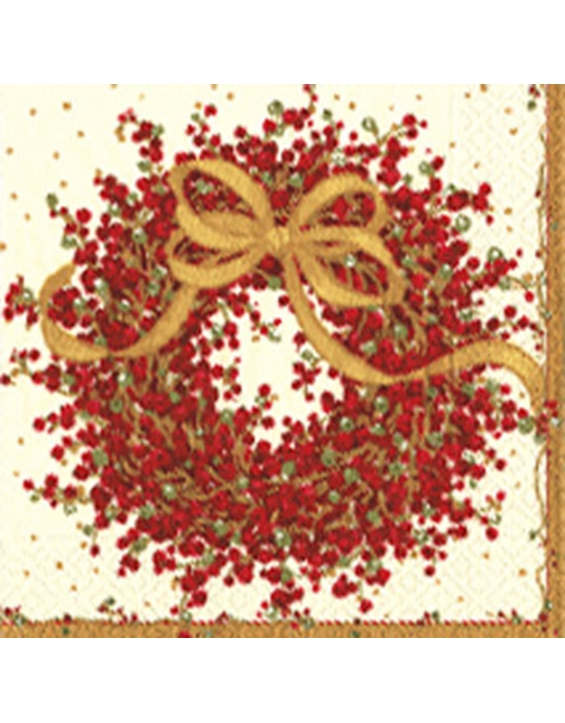 Χριστουγεννιάτικο Σετ Χαρτοπετσέτες 20 Τεμαχίων 20cm x 20cm ''Pepperberry'' Caspari